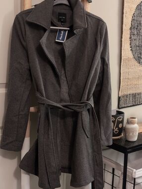 Love Tree Grey Herringbone Jacket - Size Large NWT